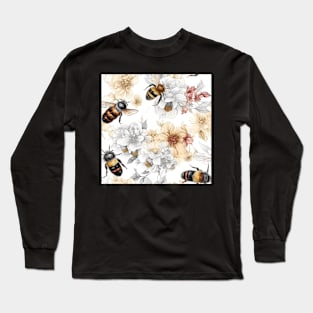 Spring Flowers and Bees Long Sleeve T-Shirt